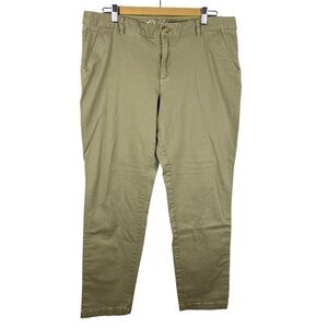 EDDIE Bauer Tan Boyfriend Fit Mid Rise Pants Size 14